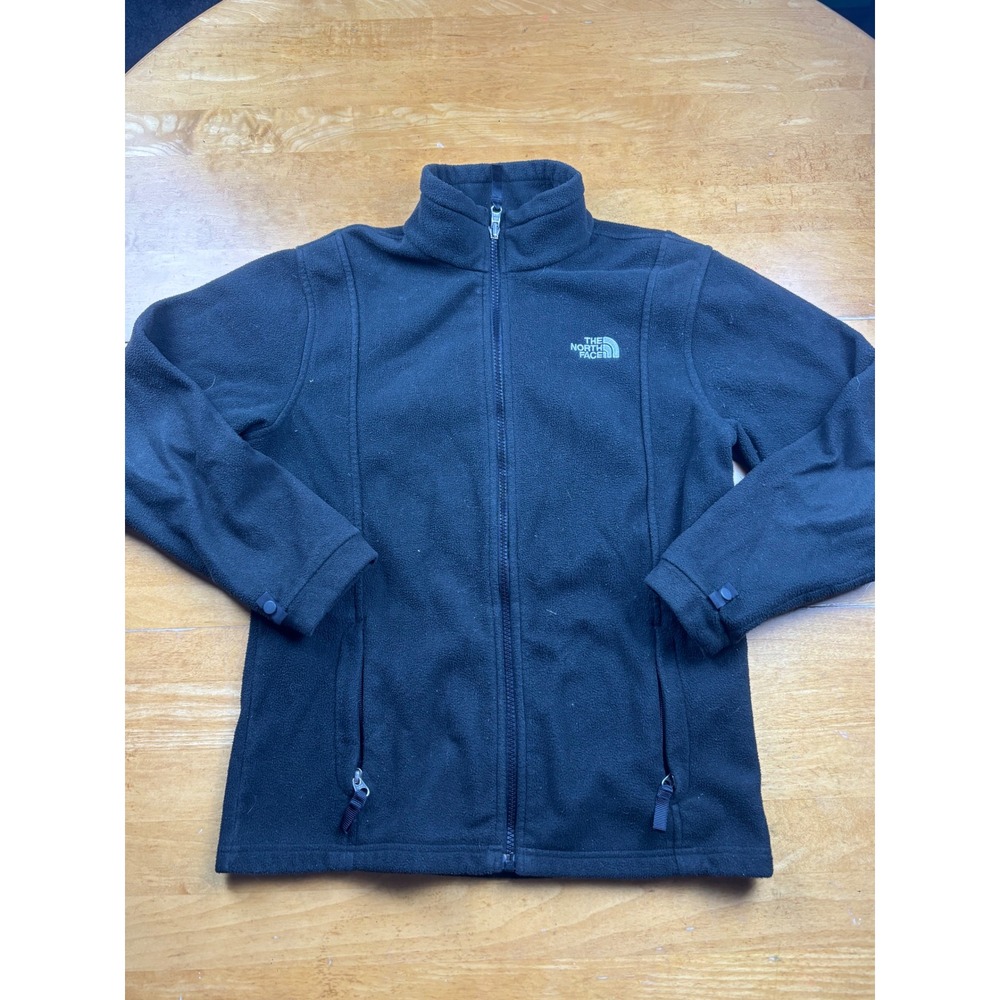 The North Face Girls Black Full Zip TKA 100 Fleece Jacket Size Large L G